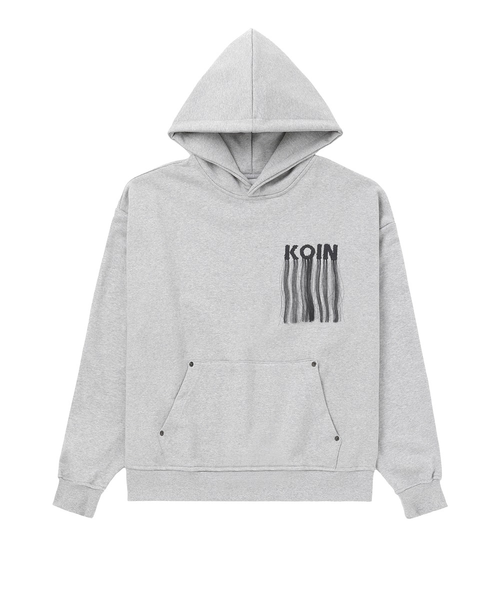 LLUD EXCLUSIVE러드 익스클루시브 [Koin Exclusive] Rivet Skein Hoodie - Gray