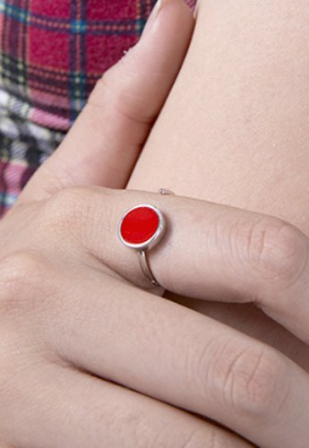 HA-WHA하와 Red symbol ring