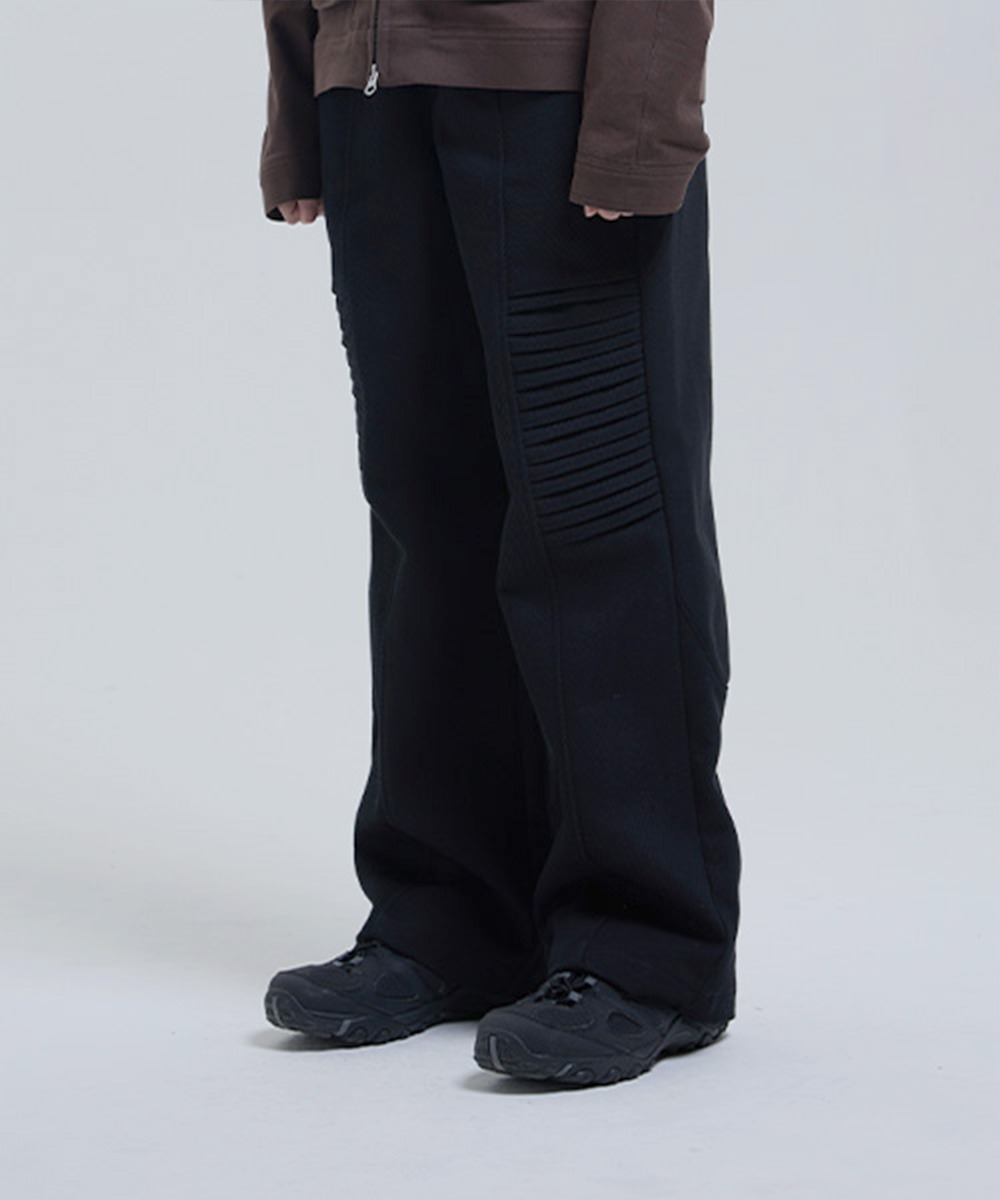 THE COLDEST MOMENT더콜디스트모먼트 TCM fold pants (black)
