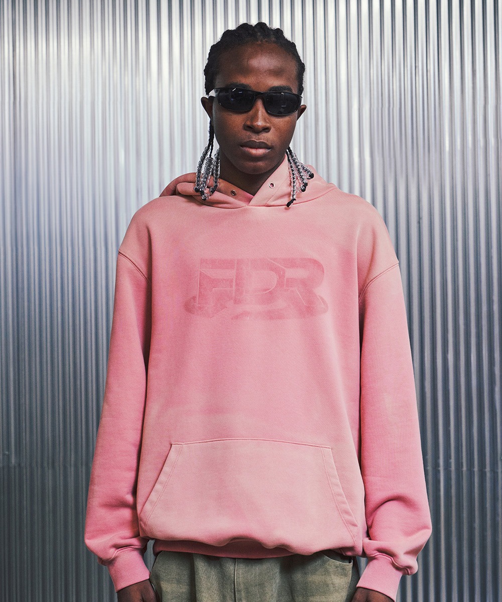 FDR에프디알 Two Tone Garment Washed FDR Hood_Pink