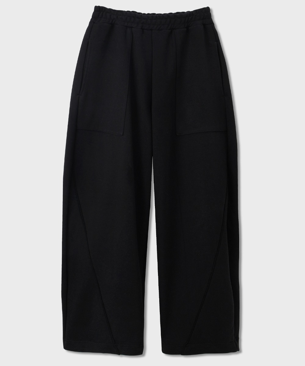 NOUN노운 wide sweat pants (black)