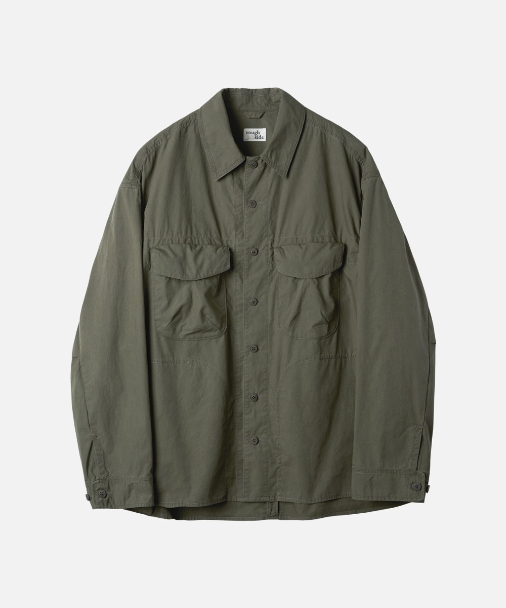 rough side러프사이드 Cover Shirt Jacket Olive