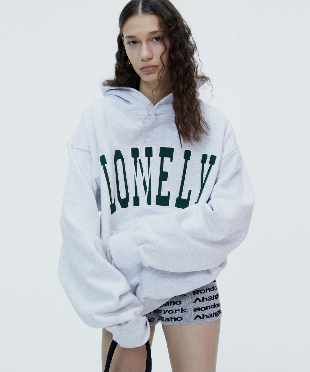 LONELY/LOVELY HOODIE ASH GRAY-GREEN